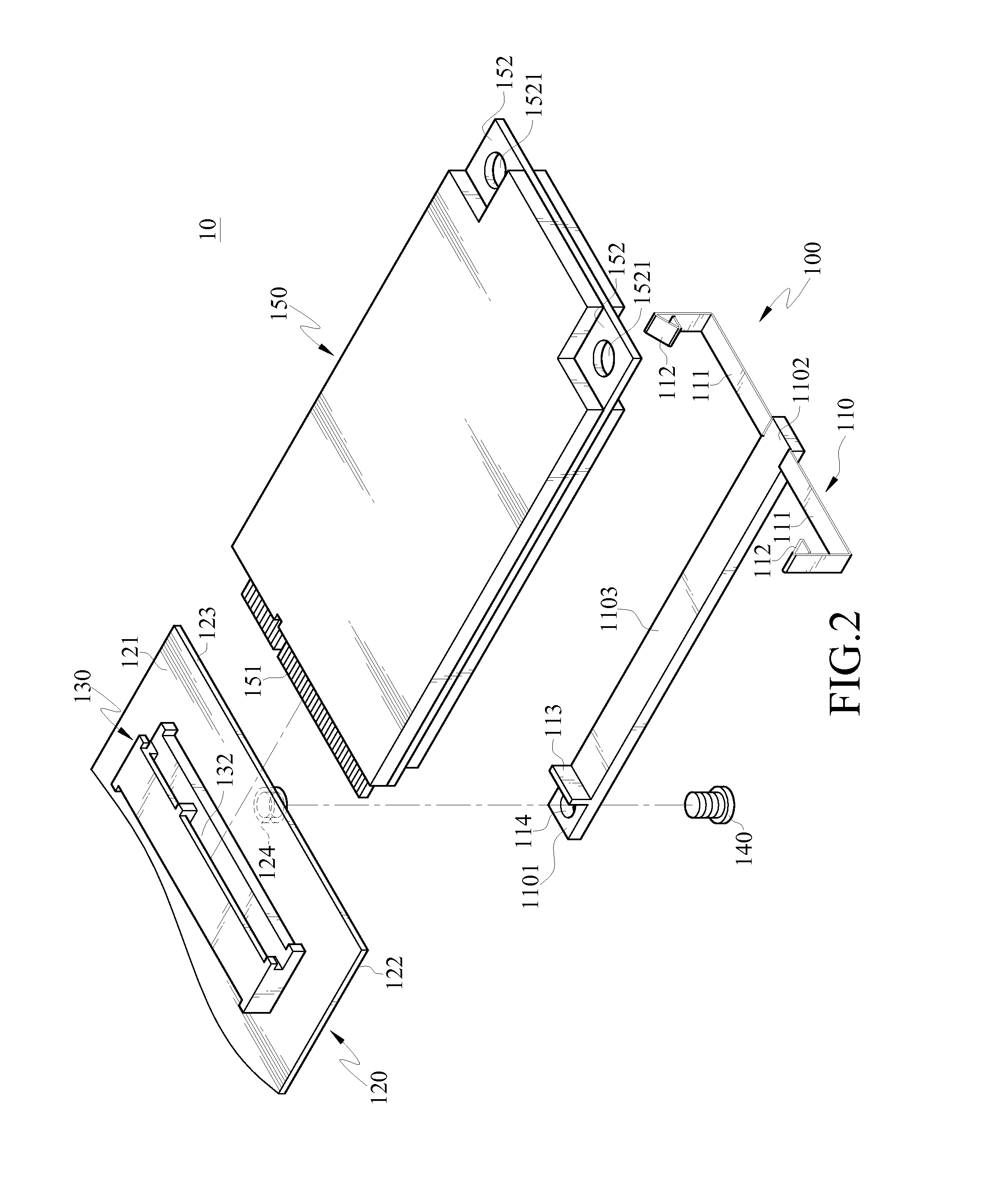 Fixing structure with interface card module and fixing structure thereof