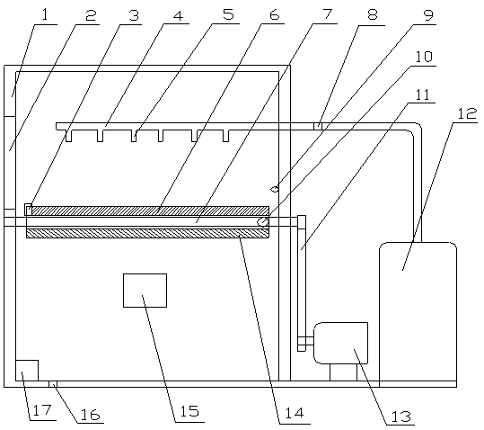 Blueberry draining device for blueberry fruit wine preparation