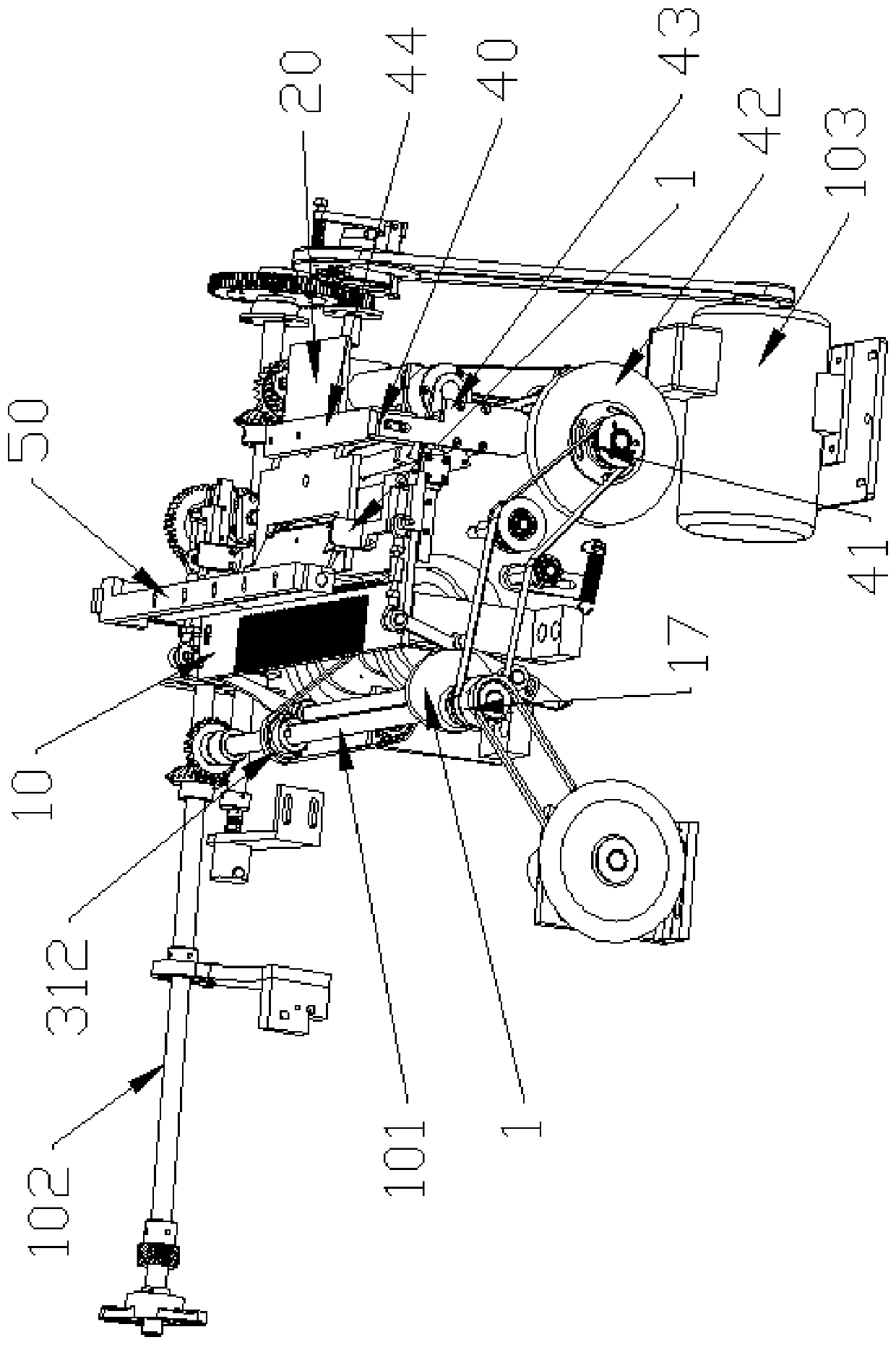 Transmission switching equipment for film packaging