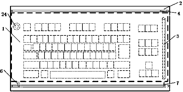 Keyboard and keyboard box combination device and application method