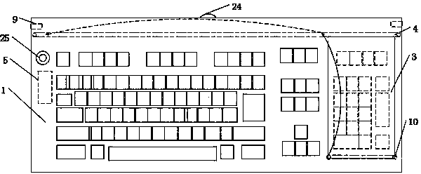 Keyboard and keyboard box combination device and application method