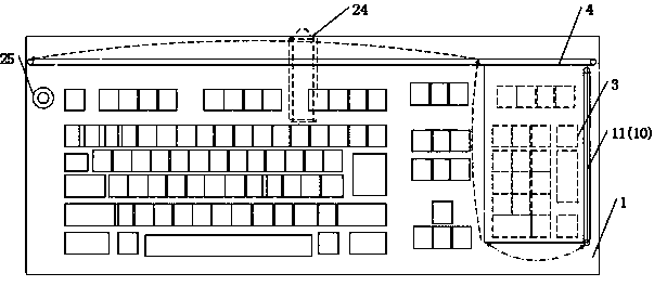 Keyboard and keyboard box combination device and application method