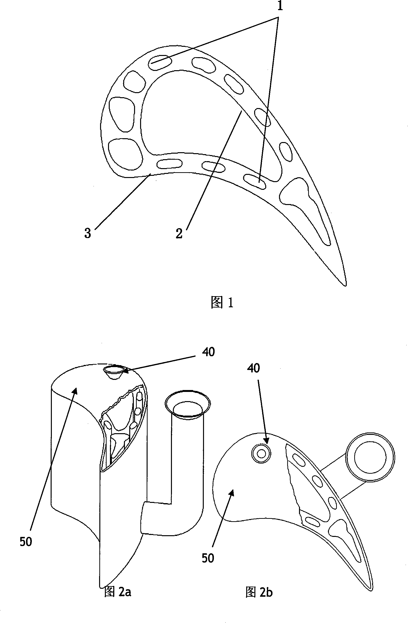 Direct light-curing fabrication method of hollow blade ceramic cast