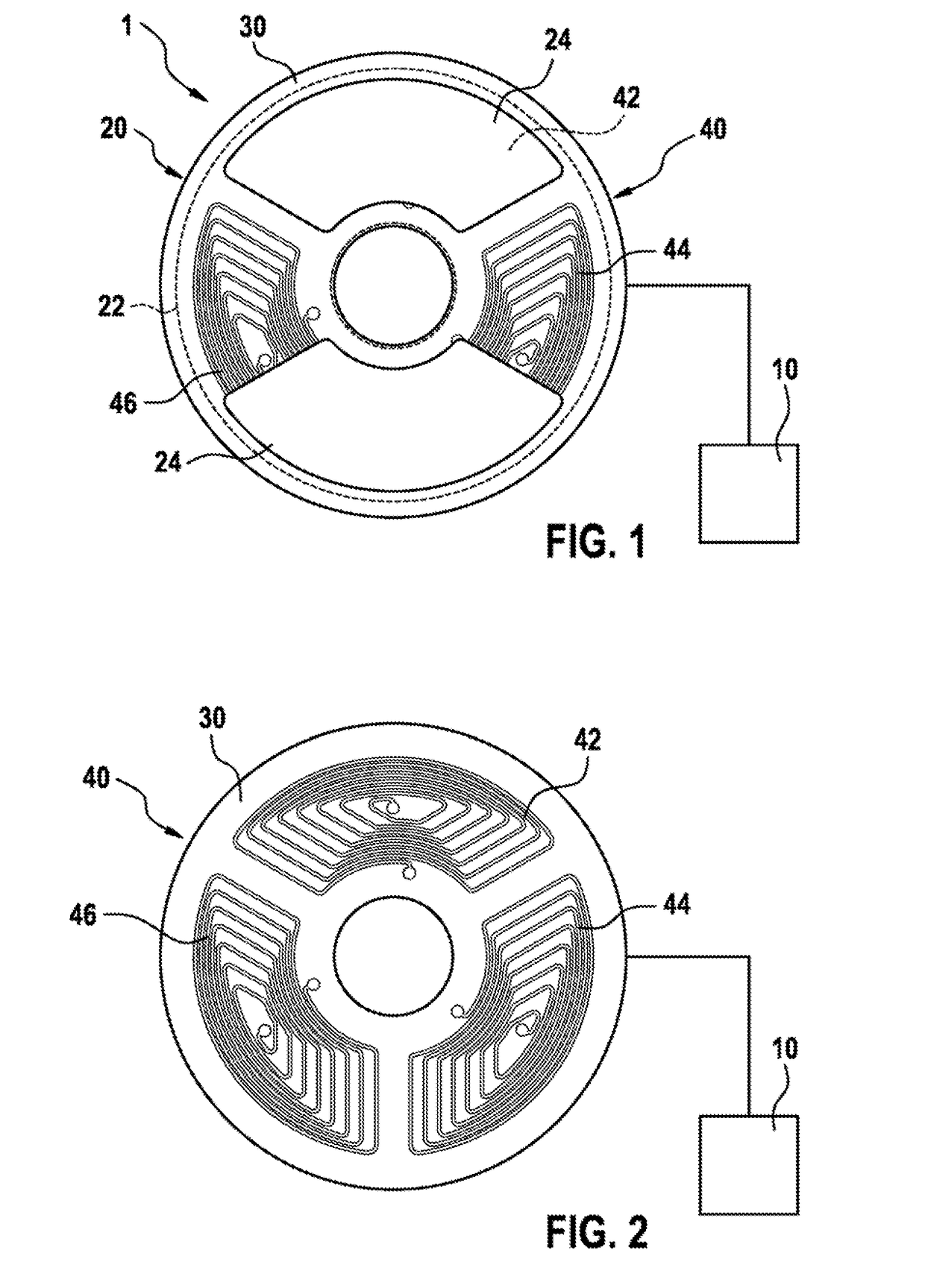 Sensor Arrangement for the Contactless Sensing of Angles of Rotation on a Rotating Part