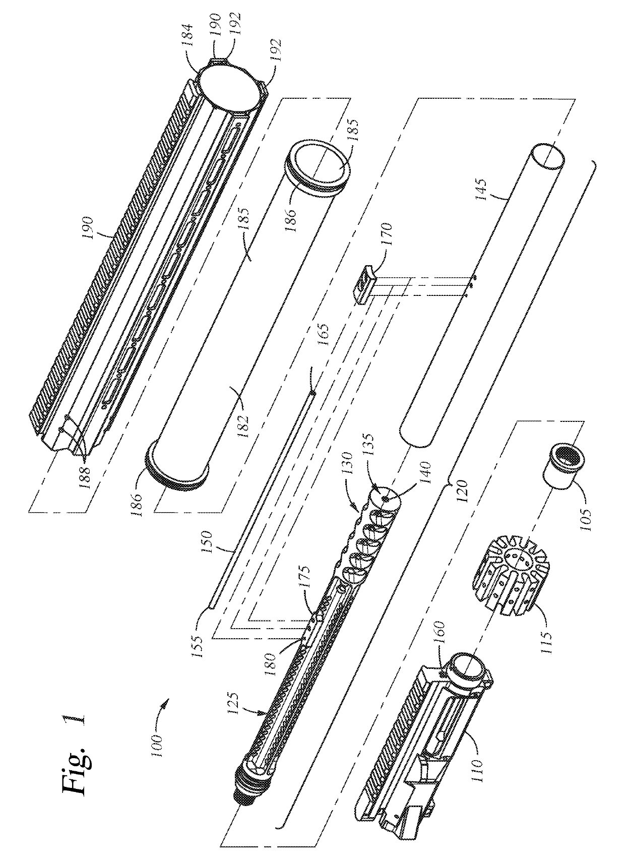 Handguard and barrel assembly with sound suppressor for a firearm
