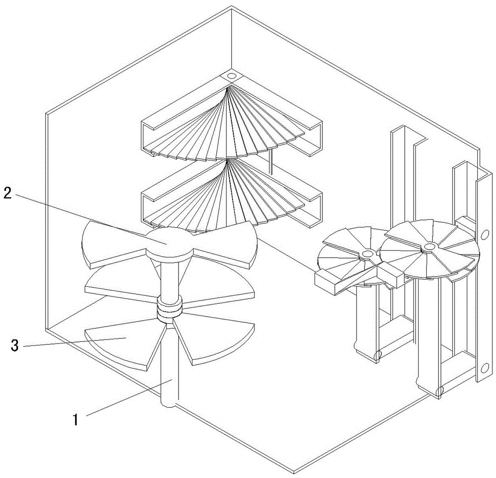 Dinning table with rotating chairs