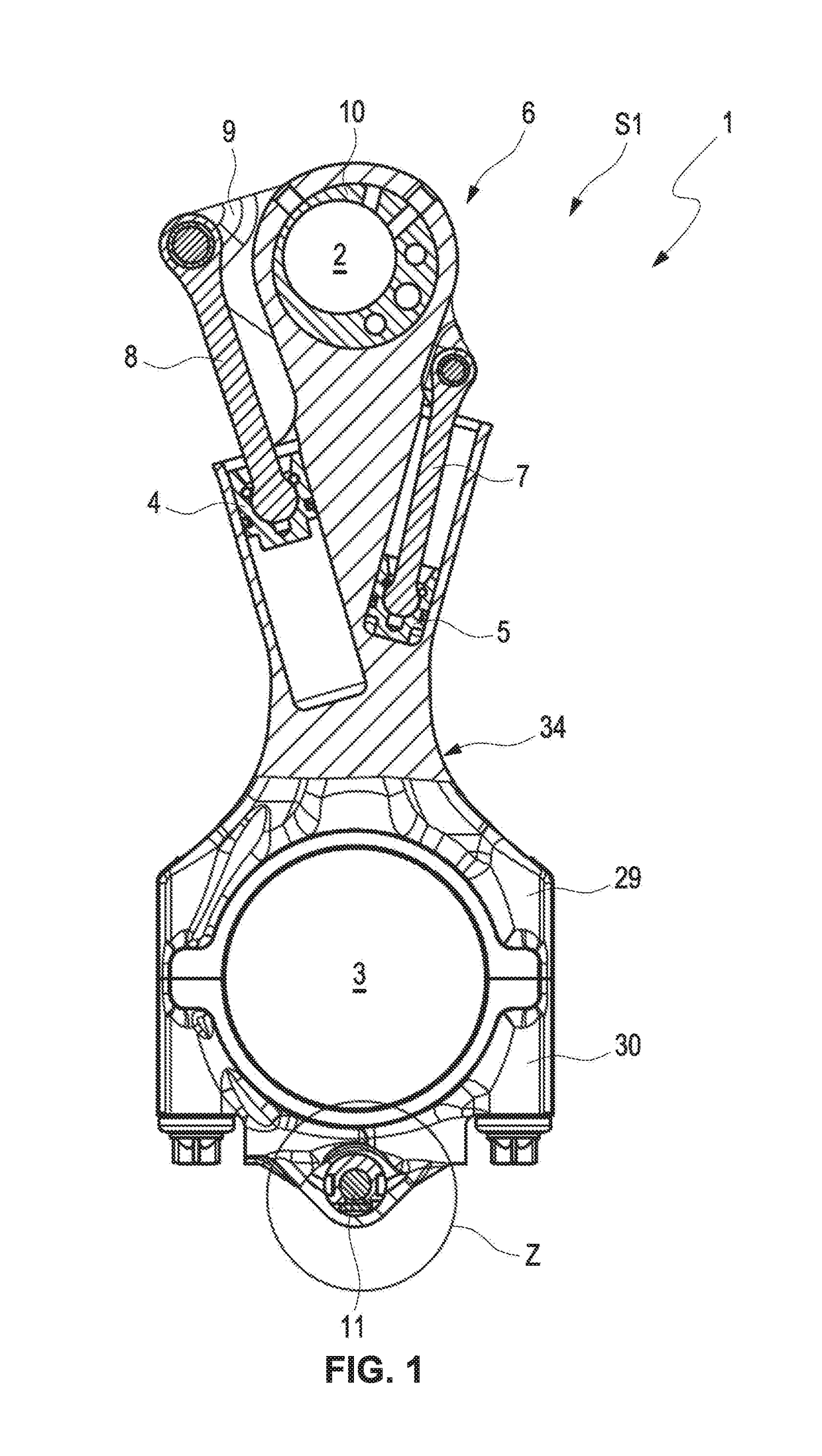 Switch valve for controlling a hydraulic fluid flow and connecting rod for a variable compression internal combustion engine with a switch valve