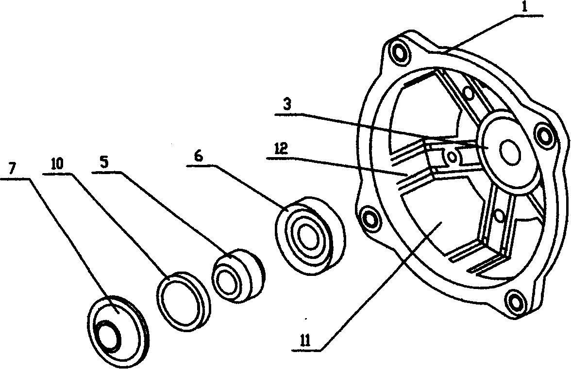 A motor cover with bearing arrangement