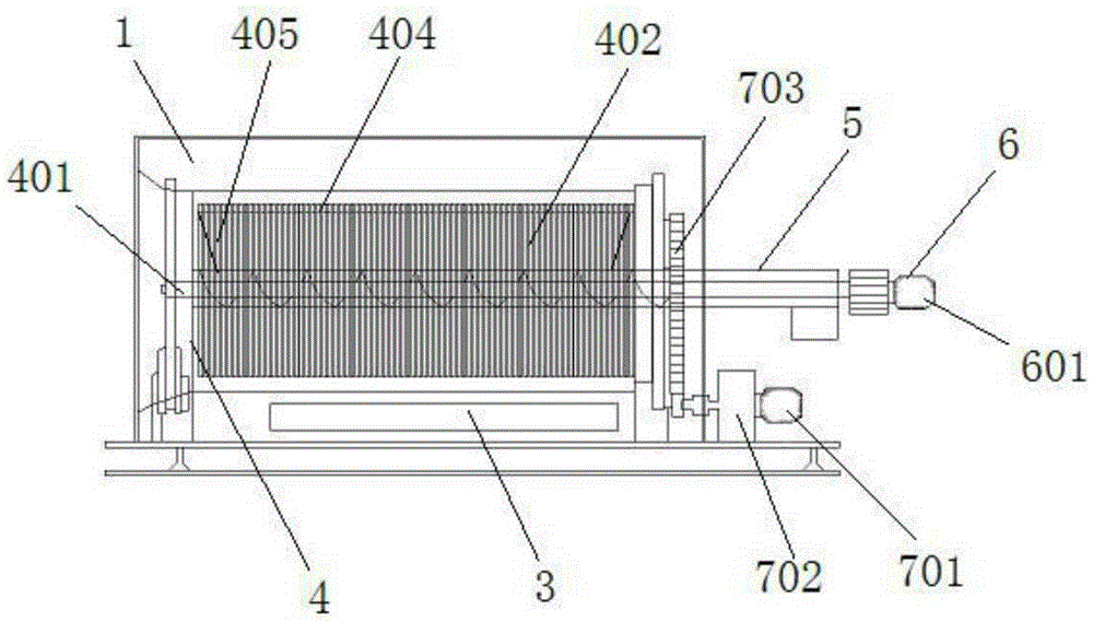 Separation equipment with drum magnetic grate