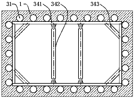 Rock-soil mixed vertical shaft engineering supporting system and vertical shaft construction method