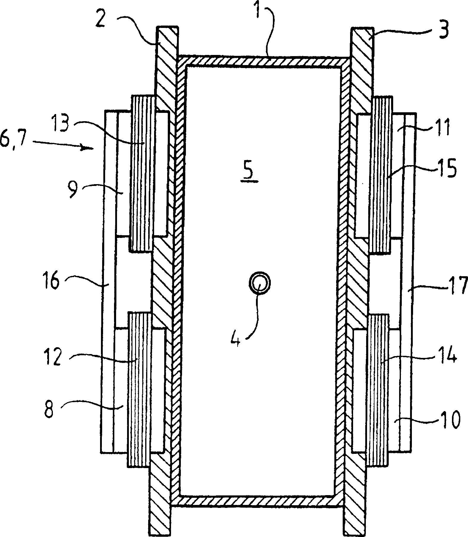 A method and device for continuous casting of metals
