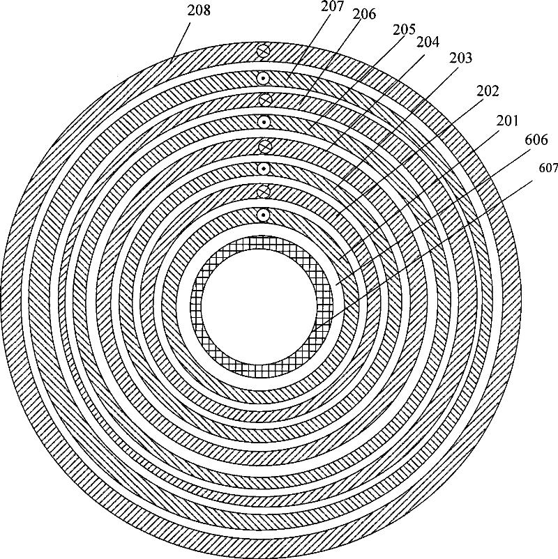 Design method for coaxial bidirectional transmission direct-current high-temperature superconducting cable body