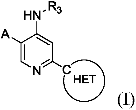 Heteroaryl substituted aminopyridine compounds