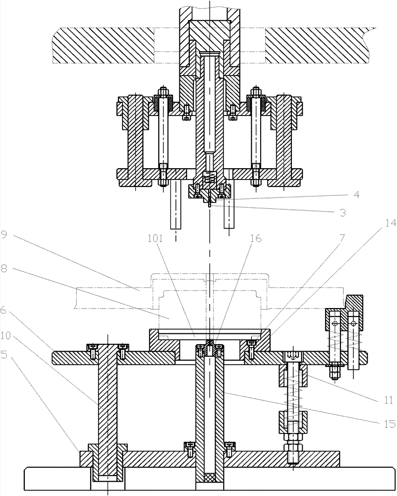 Cooling fan compression joint device