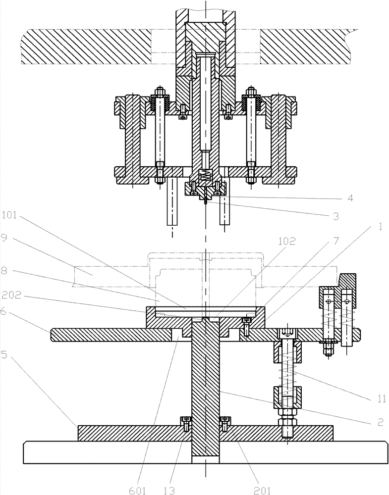 Cooling fan compression joint device