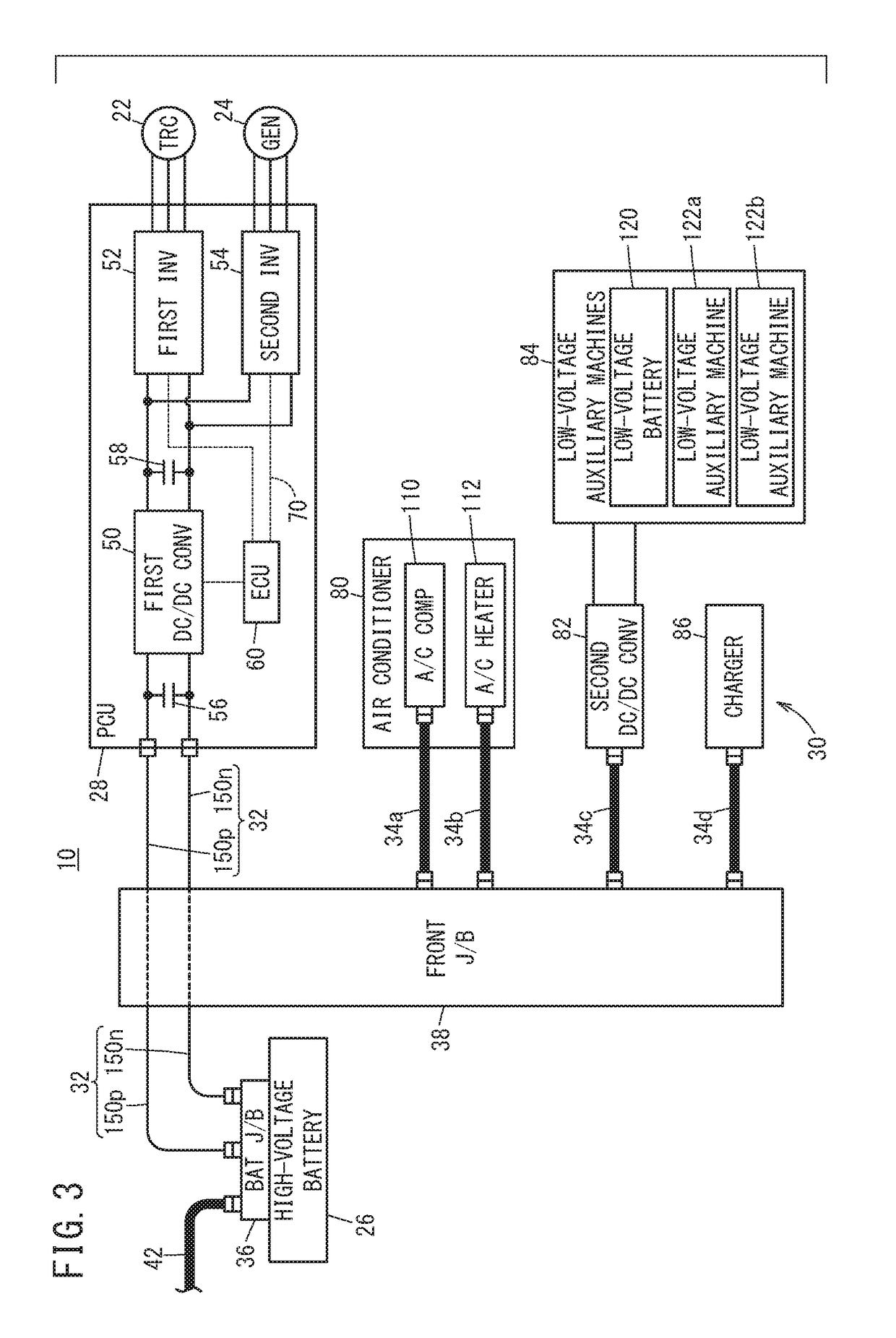 Power distribution branch unit and vehicle