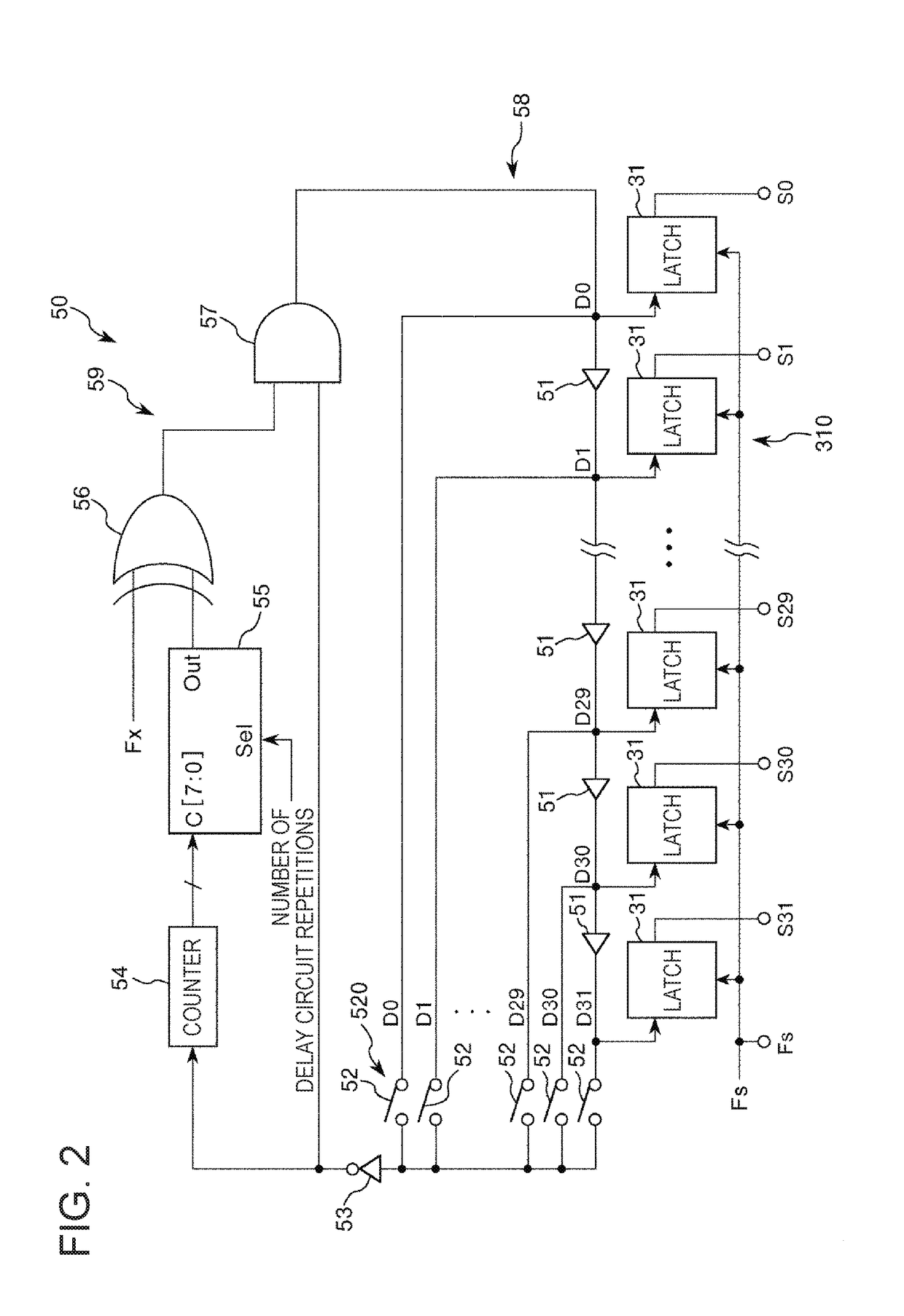 Delay circuit, count value generation circuit, and physical quantity sensor
