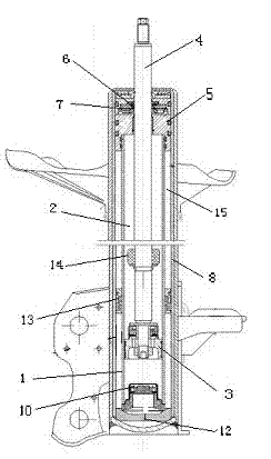 High-pressure absorber with double cylinders provided with floating piston assembly