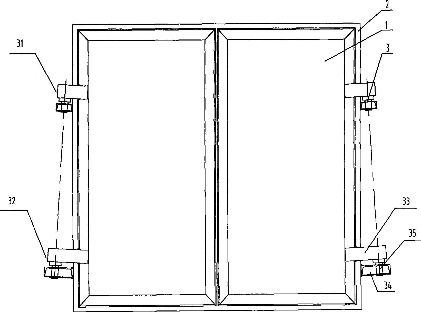 Free two-side turning door
