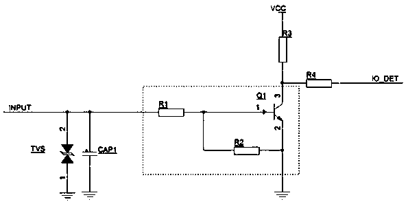 Automobile switch detection working circuit structure