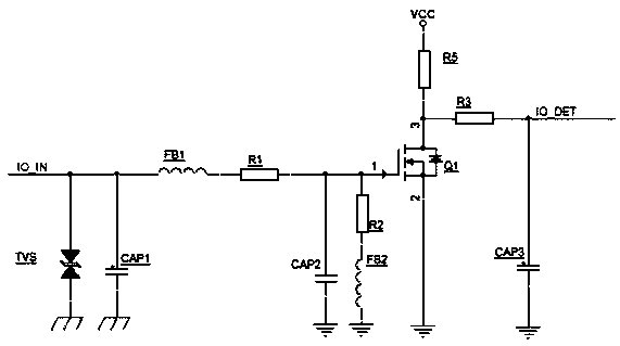 Automobile switch detection working circuit structure