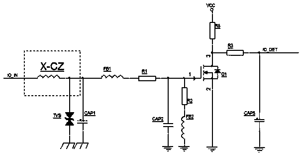 Automobile switch detection working circuit structure