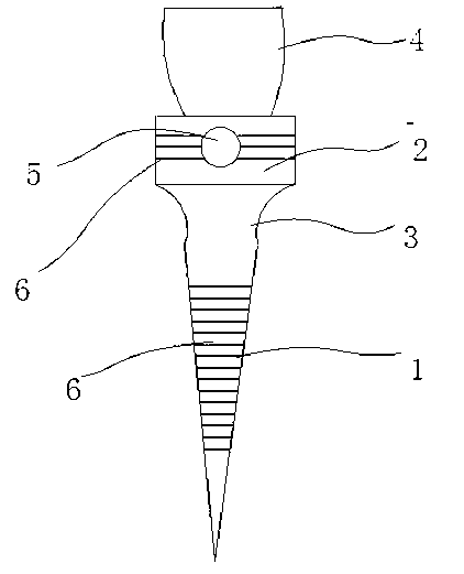 Implant with changed fixing method