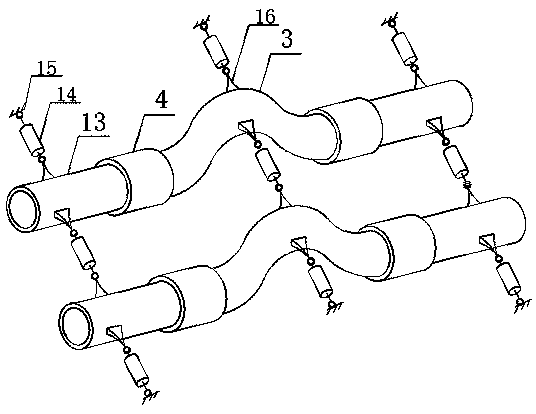 Oil gas multiphase delivery integrated flat chamber pipeline structure system and construction method thereof