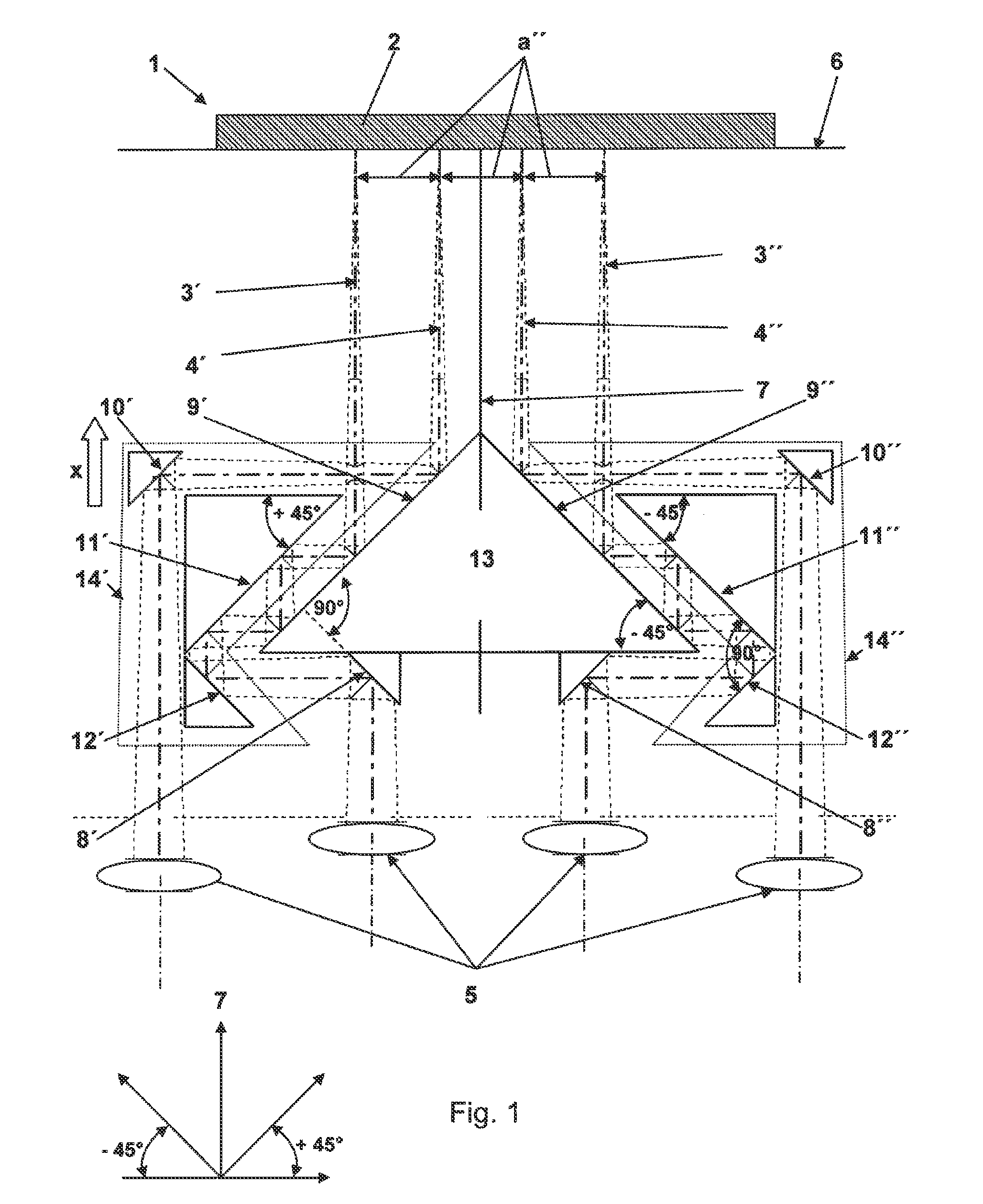 Device for machining a workpiece by means of parallel laser beams