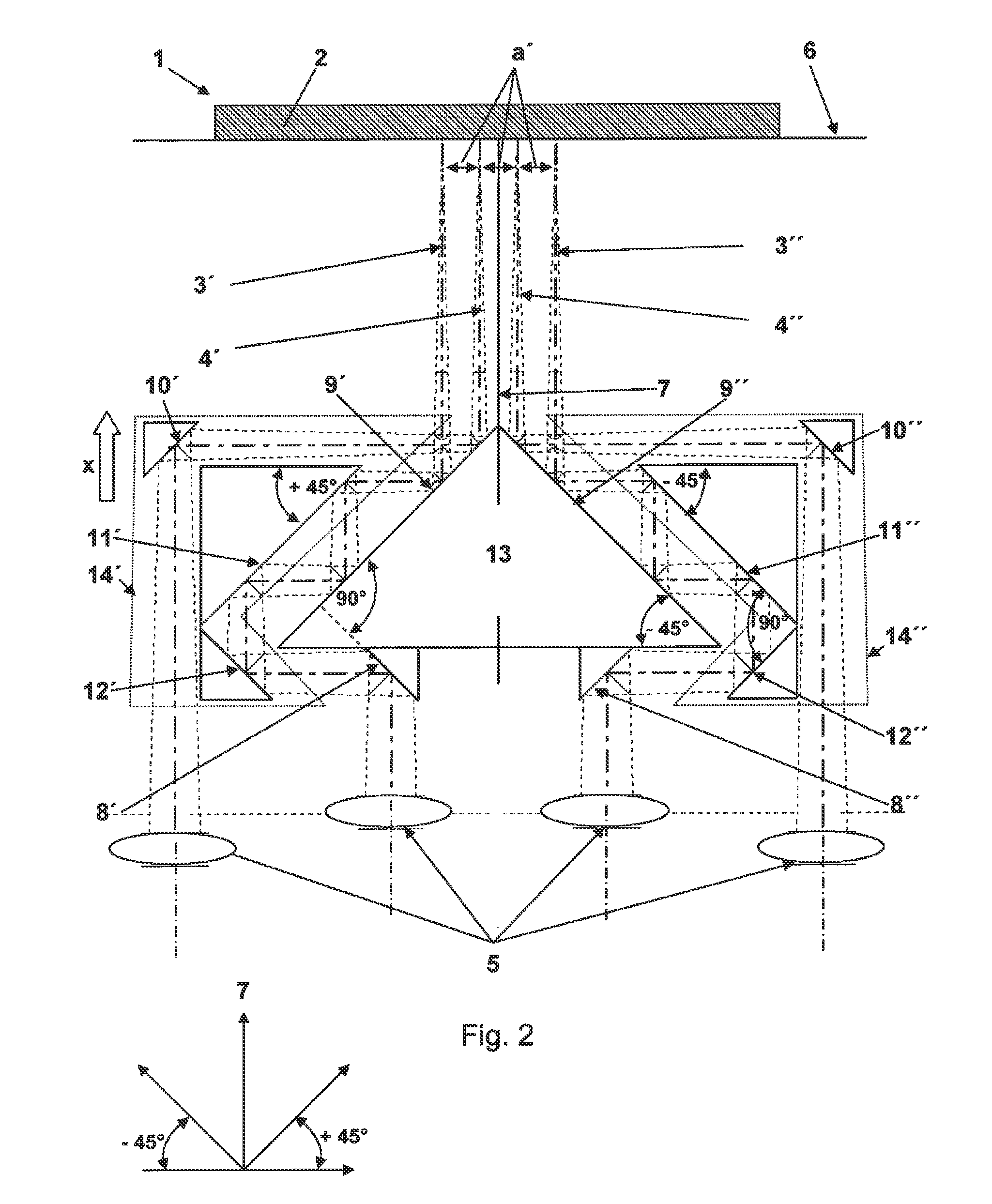 Device for machining a workpiece by means of parallel laser beams