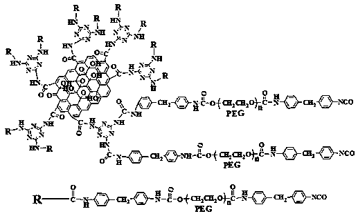 A kind of polyurethane phase change material containing functionalized graphene regulating polyethylene glycol and preparation method thereof