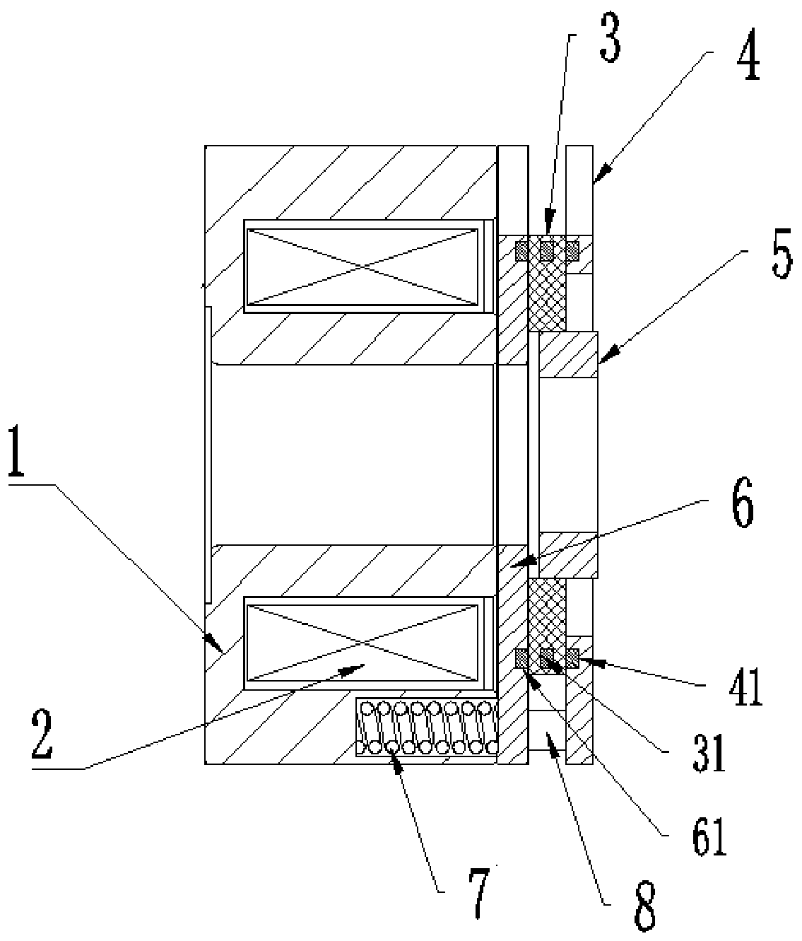 Electromagnetic brake and friction plate assembly thereof