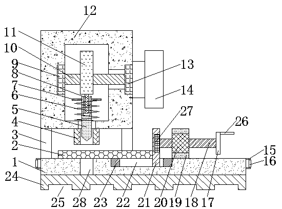 Perforating device for hardware die