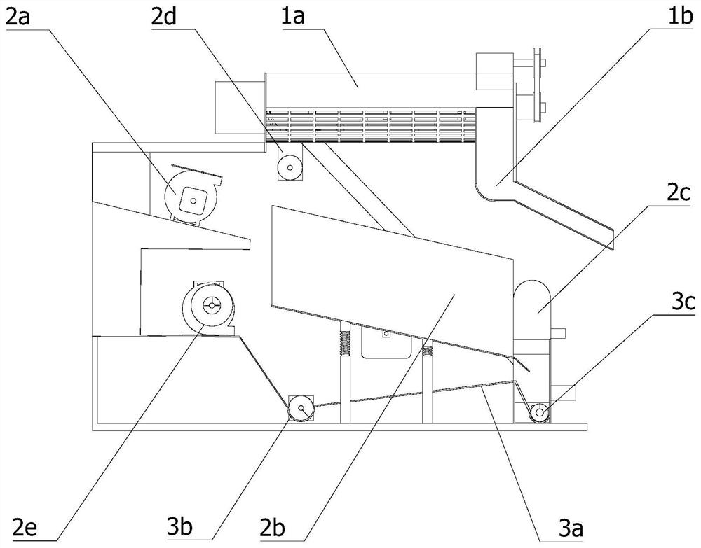 High-throughput threshing and cleaning device for combine harvester