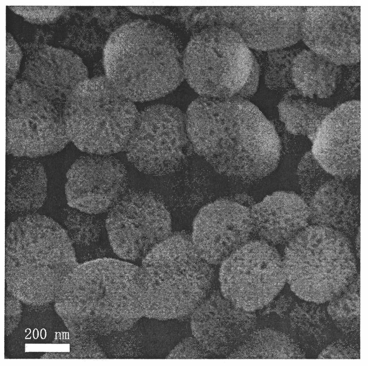 Method for preparing novel mesoporous silica nano balls