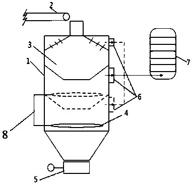 Device and technology used for processing dry method calcium carbide residue and realizing acetylene gas recovery