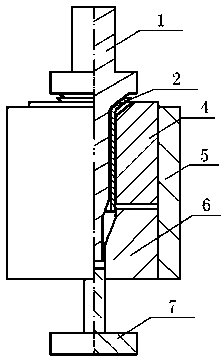 Lower cone forming tool and method for intervention nail pulling dual-taper bush
