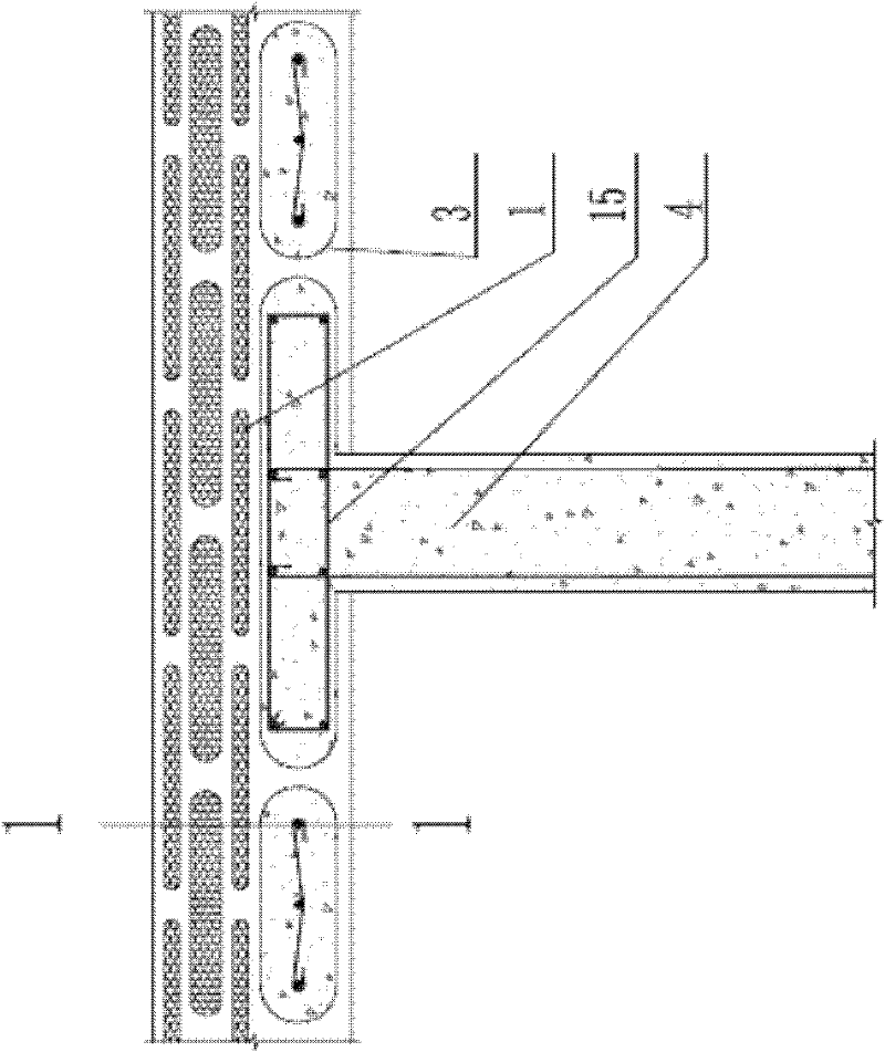 Concrete dense column gypsum composite wallboard and concrete shearing internal wall configured high-rise mixed structure system