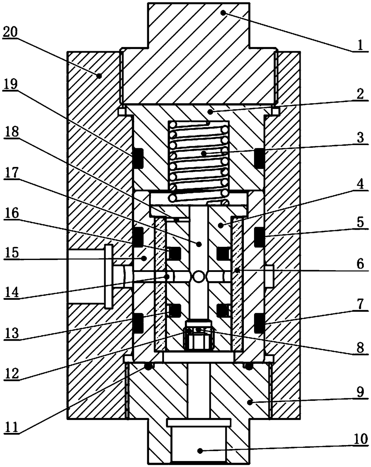 A full-sea deep ultra-high pressure seawater speed regulating valve