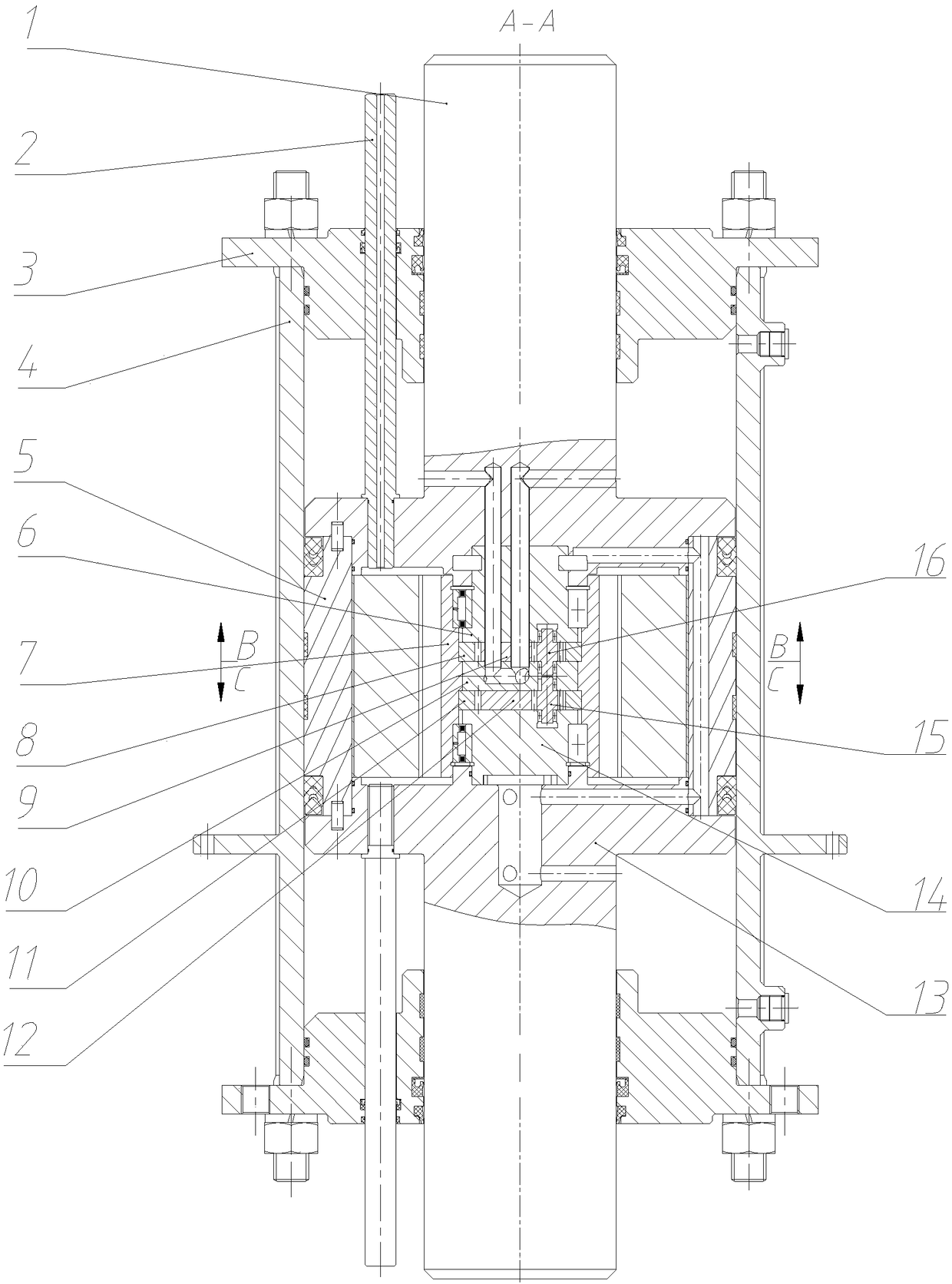 Oil pump and oil cylinder integrated device driven by alternating current servo motor