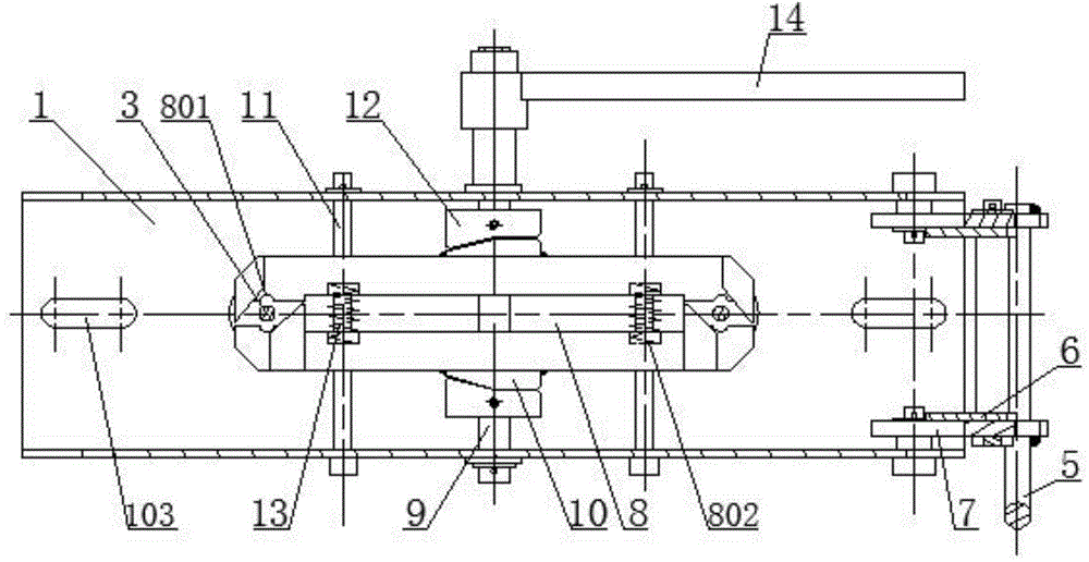 Rapid rope disassembly and assembly device for elevator speed governor