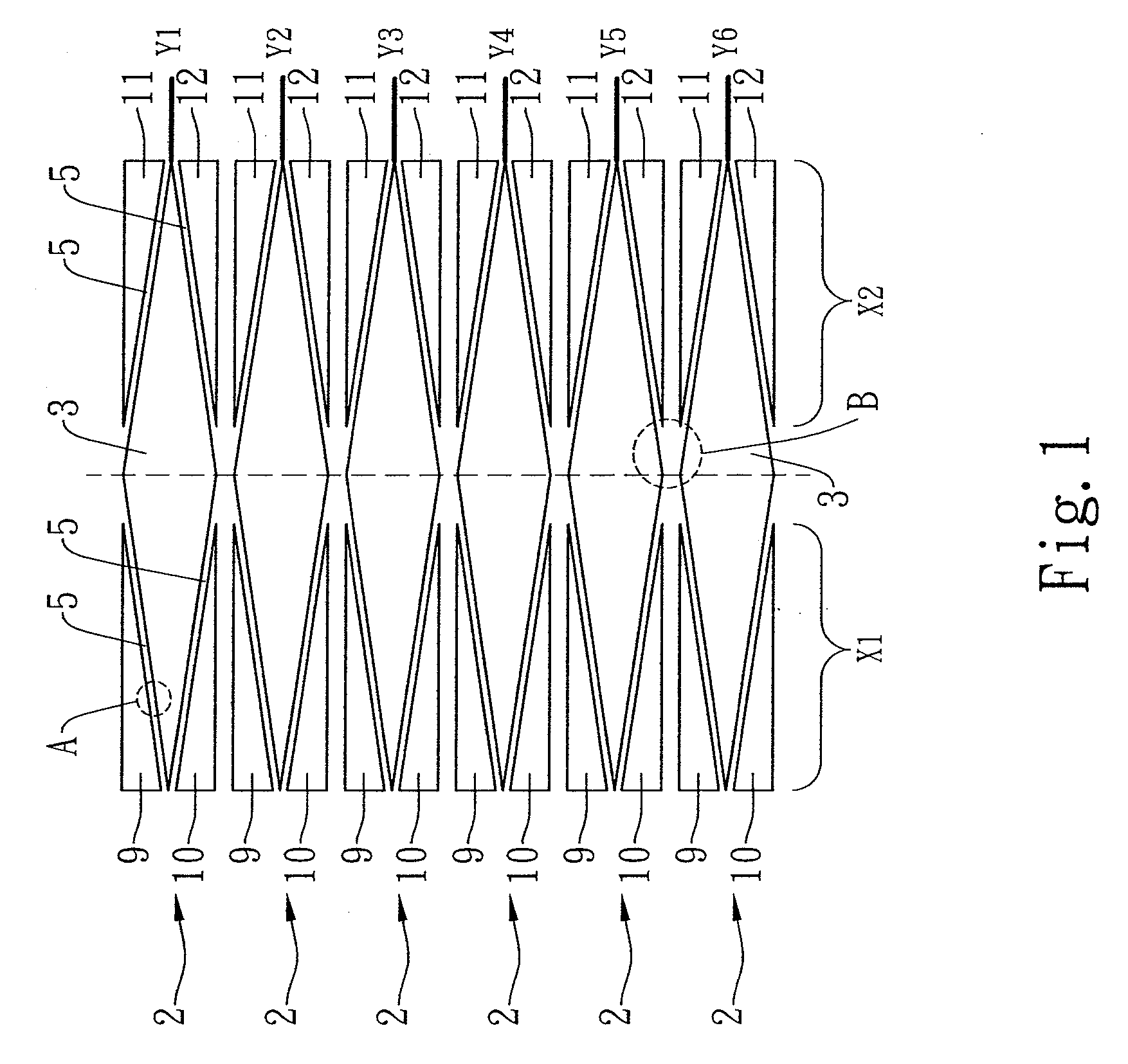 Projecting capacitive touch sensing device, display panel, and image display system