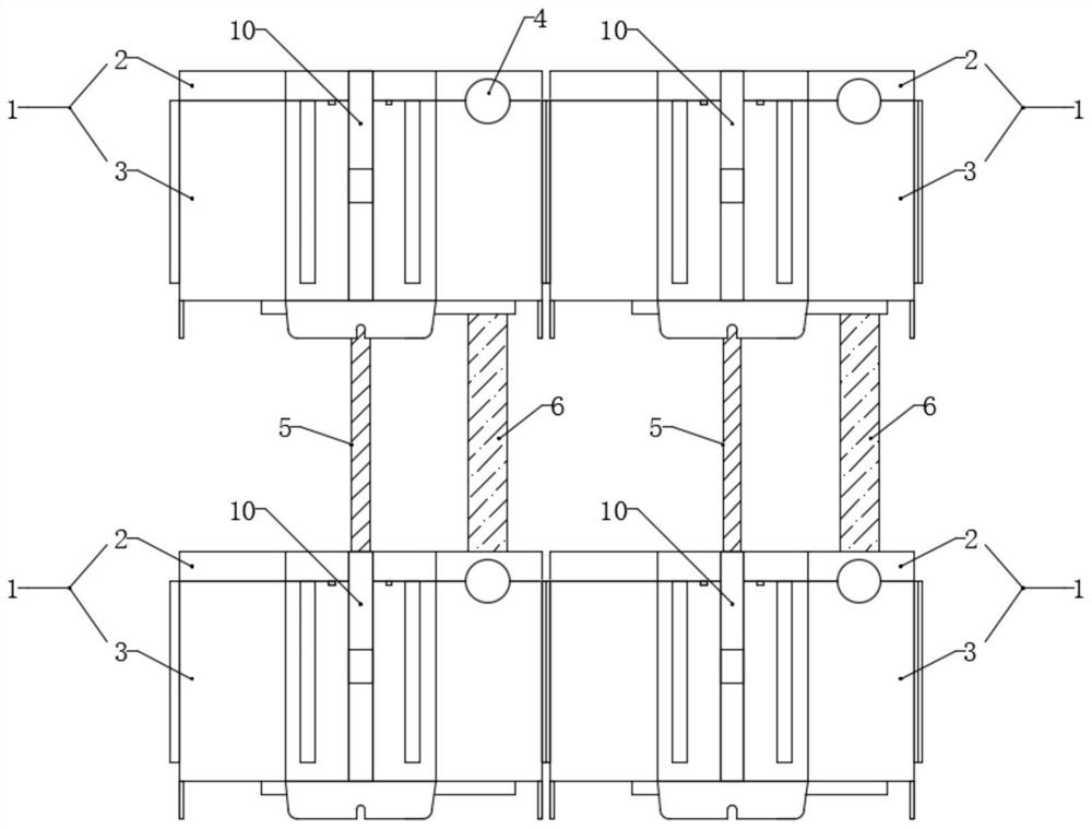 Biochemical filtering plant pot capable of being superposed and ...