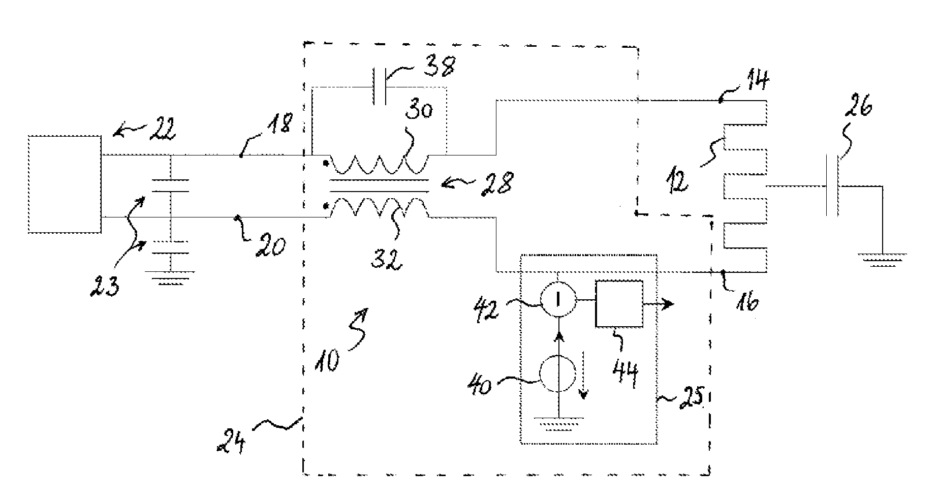 Capacitive sensing system configured for using heating element as antenna electrode