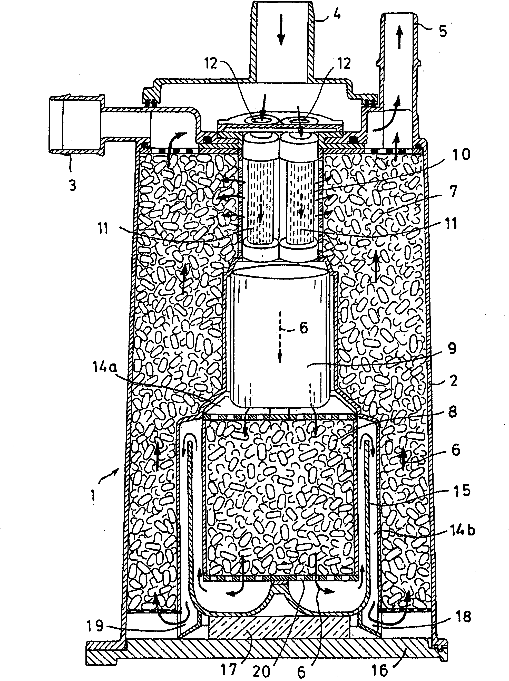 Fuel vapor storage and recovery apparatus