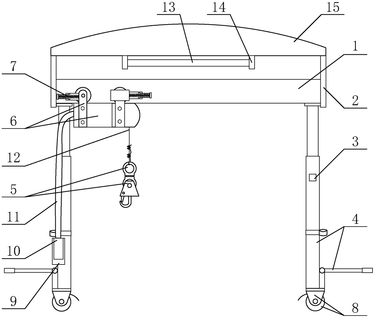 Multifunctional lifting equipment for architectural engineering convenient to install