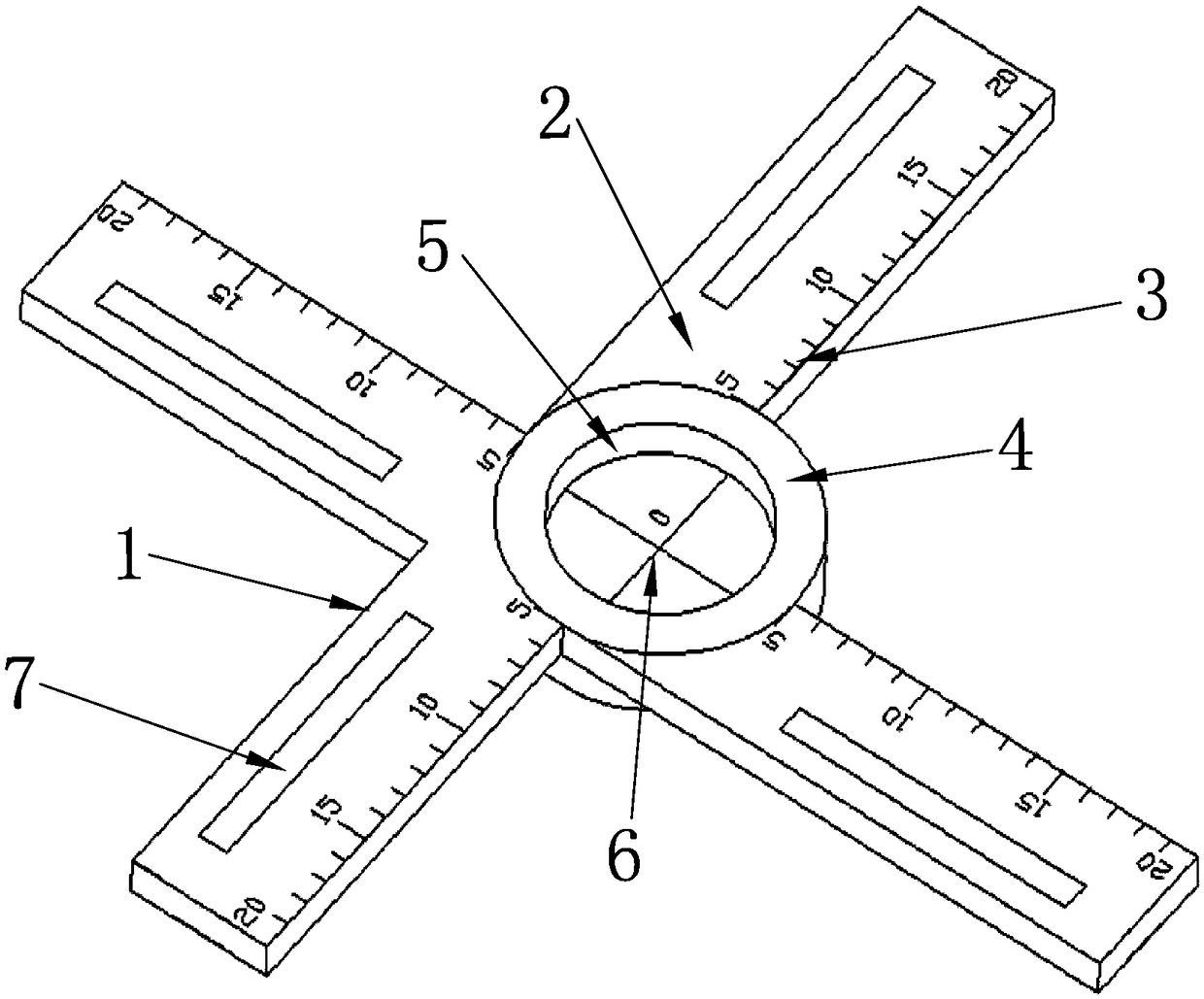 Pipeline flange screw hole positioning and measurement device