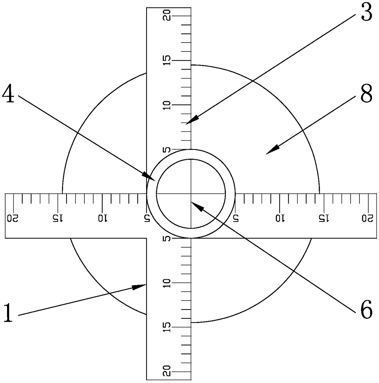 Pipeline flange screw hole positioning and measurement device