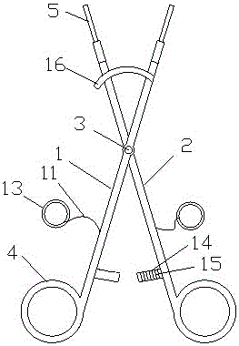 A kind of microsurgical forceps that can be clamped and fixed by double forceps head