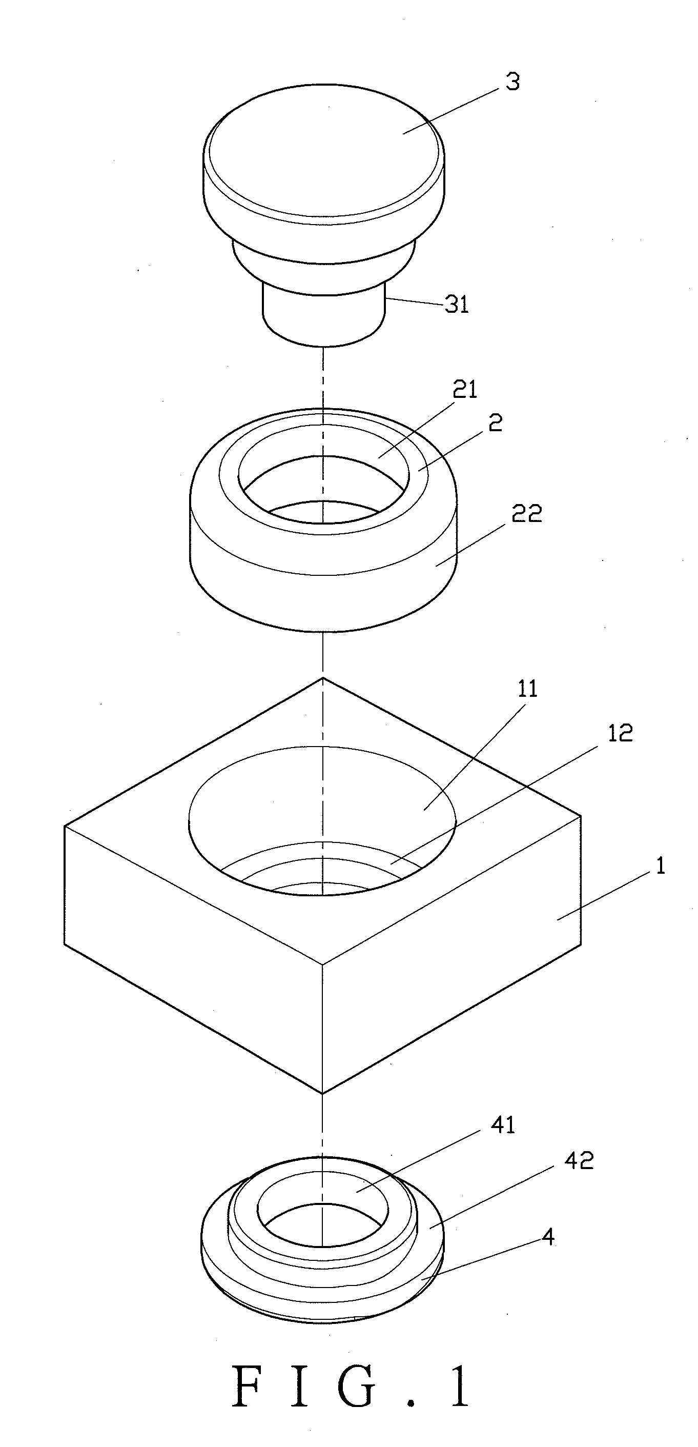 Water-proof button assembly and object with the water-proof button assembly